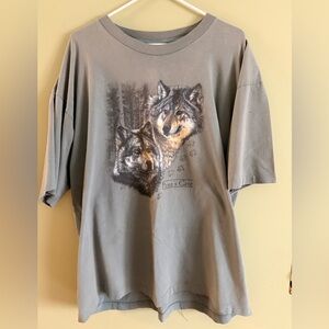 Ecko Unlimited Green Crewneck Tee with Wolf Graphic